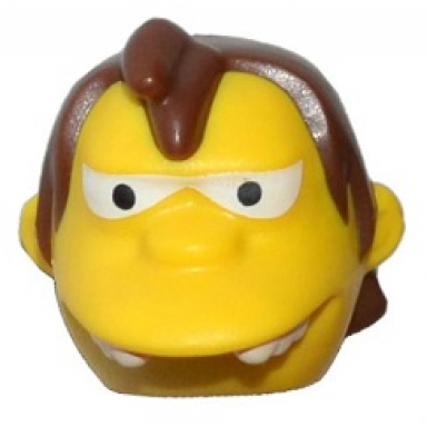 yellow minifigure head modified simpsons nelson muntz pattern