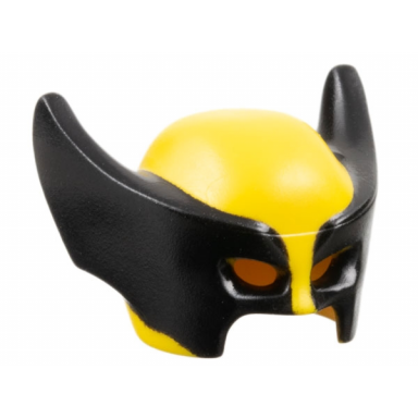 minifigure headgear mask wolverine with black pointed sides pattern