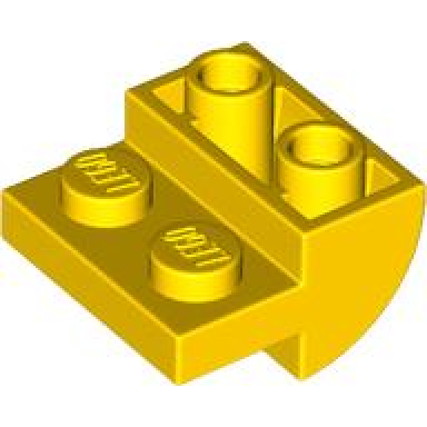yellow slope curved 2 x 2 inverted