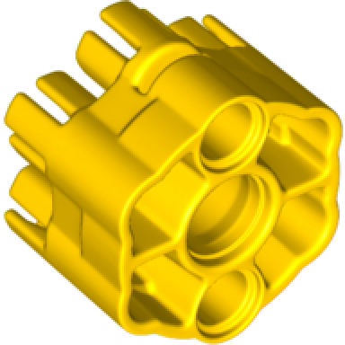 yellow projectile launcher part rapid shooter six barrel - angled barrels