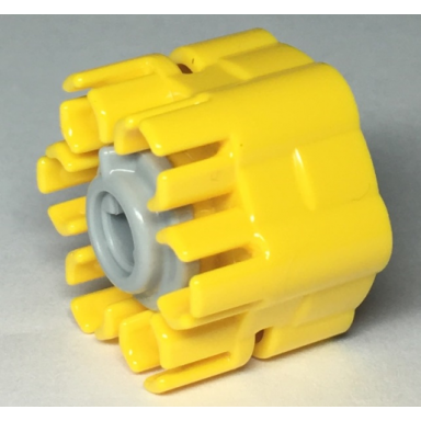 yellow projectile launcher part rapid shooter six barrel - angled barrels with light bluish gray trigger 18588 18587