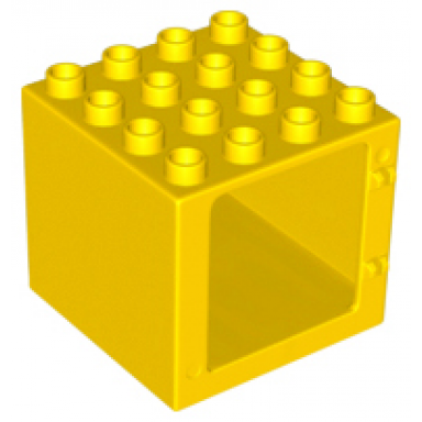 yellow duplo door window frame 4 x 4 x 3 thin top