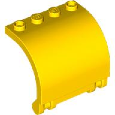 yellow panel 3 x 4 x 3 curved with double clip hinge