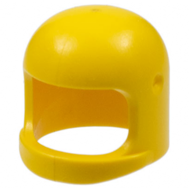 yellow minifigure headgear helmet space town with thick chin strap - with visor dimples
