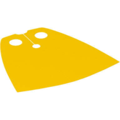 yellow minifigure cape cloth standard - spongy stretchable fabric - 3.9cm height