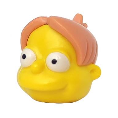 yellow minifigure head modified simpsons martin prince with nougat hair pattern