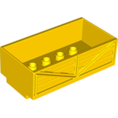 yellow duplo train wagon fits 2 x 6 car train bases