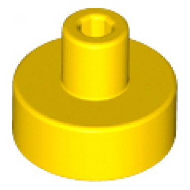 yellow tile round 1 x 1 with bar and pin holder