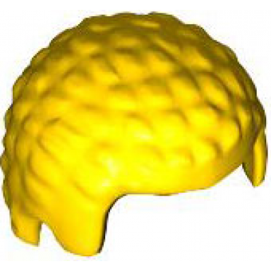 yellow minifigure hair male with coiled texture