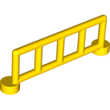 yellow duplo fence 1 x 6 x 1 1 2 railing with 5 posts