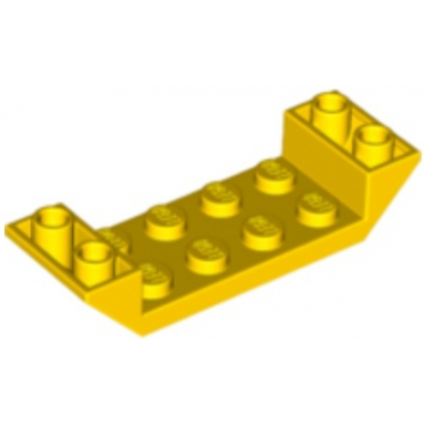 yellow slope inverted 45 6 x 2 double with 2 x 4 cutout