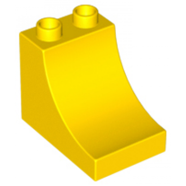 yellow duplo brick 2 x 3 x 2 arch inverted