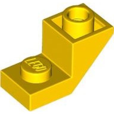 yellow slope inverted 45 2 x 1 with 2 3 cutout