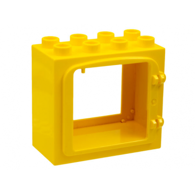 yellow duplo door window frame 2 x 4 x 3 raised door outline
