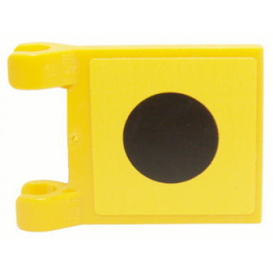yellow flag 2 x 2 square with spongebob black dot pattern sticker - sets 3825 3833