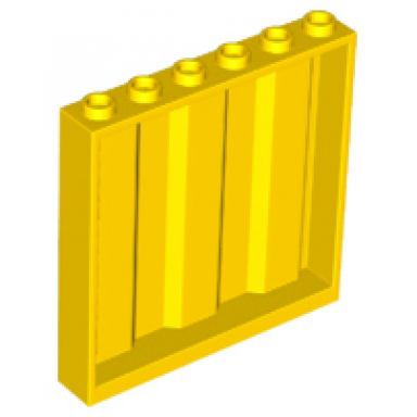 yellow panel 1 x 6 x 5 with corrugated profile