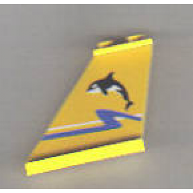 tail 4 x 1 x 3 with orca whale blue wave and white line pattern on both sides stickers - set 8286