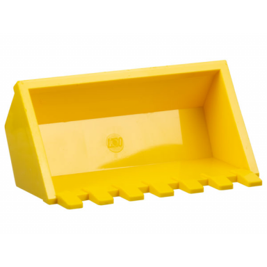 yellow vehicle digger bucket 7 teeth 3 x 6 with digger bucket arm hinge
