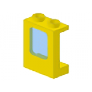 yellow window 1 x 2 x 2 plane with trans-light blue glass 2377 4862