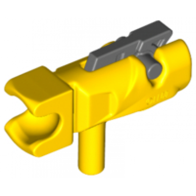 yellow minifigure weapon gun mini blaster shooter fire nozzle with tow ball socket and dark bluish gray trigger 23922 15392