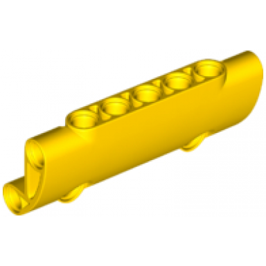 yellow technic panel curved 7 x 3 with 2 pin holes through panel surface