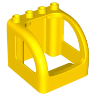 yellow duplo cabin 4 x 4 x 3