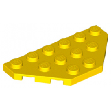 yellow wedge plate 3 x 6 cut corners