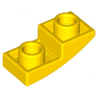 yellow slope curved 2 x 1 x 2 3 inverted