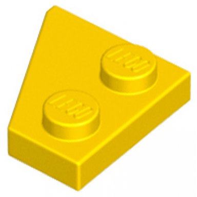yellow wedge plate 2 x 2 right