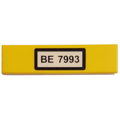 yellow tile 1 x 4 with be 7993 pattern sticker - set 7993