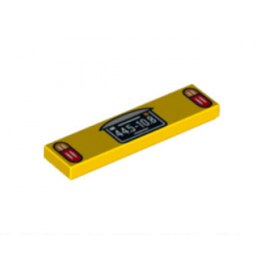 yellow tile 1 x 4 with taillights and 44.5-10.8 pattern
