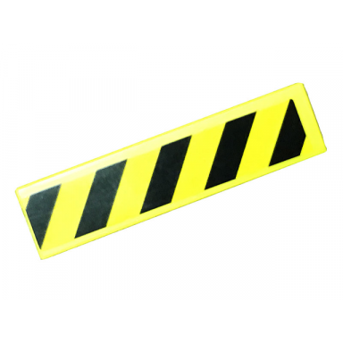 yellow tile 1 x 4 with black and yellow danger stripes yellow corners pattern sticker - set 75931