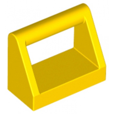yellow tile modified 1 x 2 with bar handle