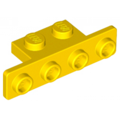 yellow bracket 1 x 2 - 1 x 4 with rounded corners