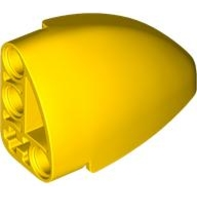 yellow technic panel curved 5 x 3 x 2 corner quarter ellipse left