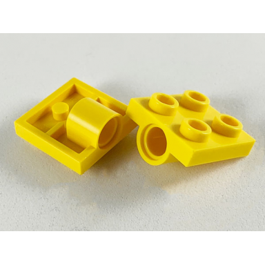 yellow plate modified 2 x 2 with pin hole
