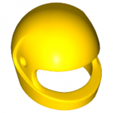 yellow minifigure headgear helmet motorcycle standard