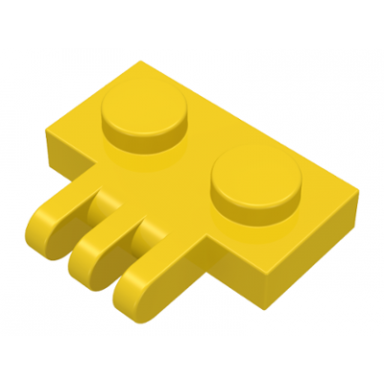 yellow hinge plate 1 x 2 with 3 fingers on side