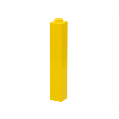 yellow brick 1 x 1 x 5 - hollow stud