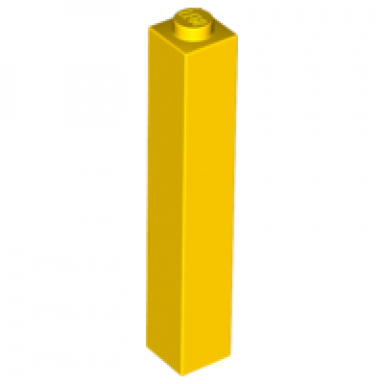 yellow brick 1 x 1 x 5 - solid stud