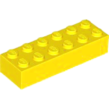 yellow brick 2 x 6