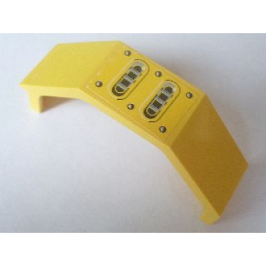 yellow panel 3 x 2 x 6 with 6 dots and 2 vent openings pattern sticker - sets 8250 8299