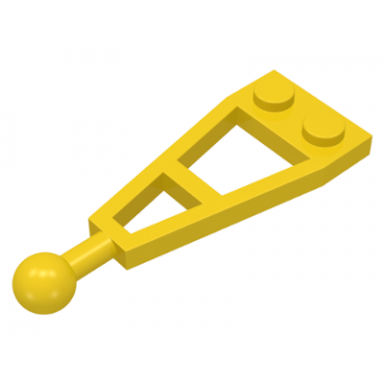 yellow plate modified 1 x 2 with long tow ball