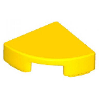 yellow tile round 1 x 1 quarter