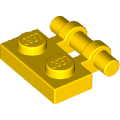 yellow plate modified 1 x 2 with bar handle on side - free ends