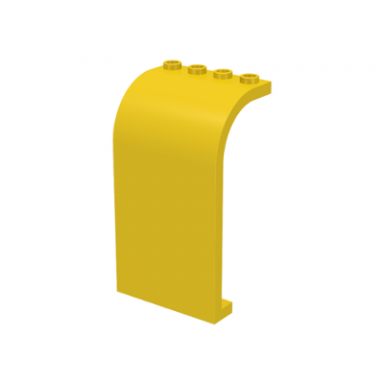 yellow panel 3 x 4 x 6 curved top