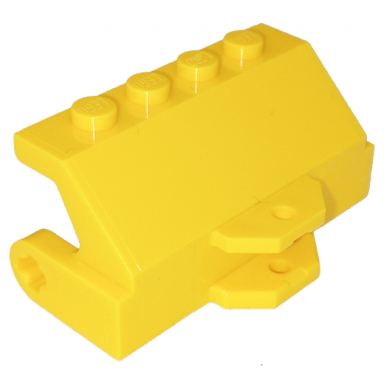yellow vehicle brush holder for street sweeper with tow ball socket