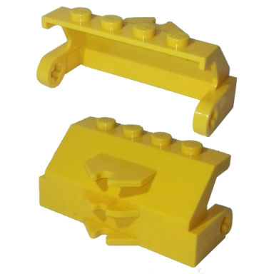 yellow vehicle brush holder for street sweeper with hinge socket