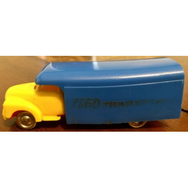 yellow ho scale bedford moving van indicators on front - lego transport in gold