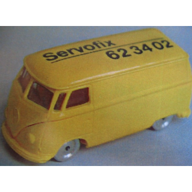 ho scale vw van with yellow base and servofix 623402 pattern